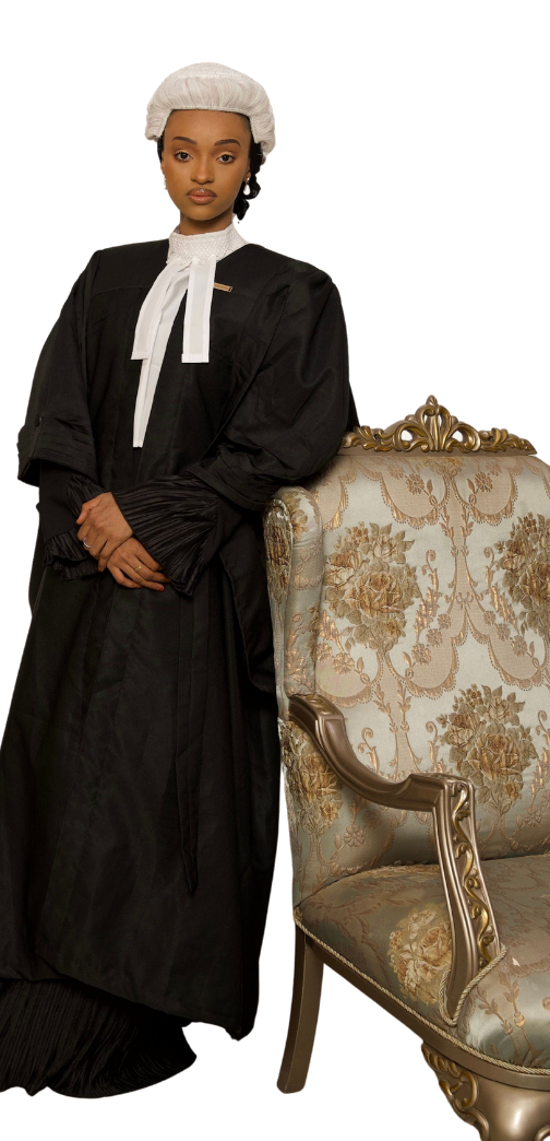 Barrister in wig and gown
